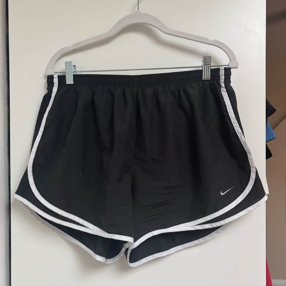 Nike Women's Gray Athletic Shorts with White Trim